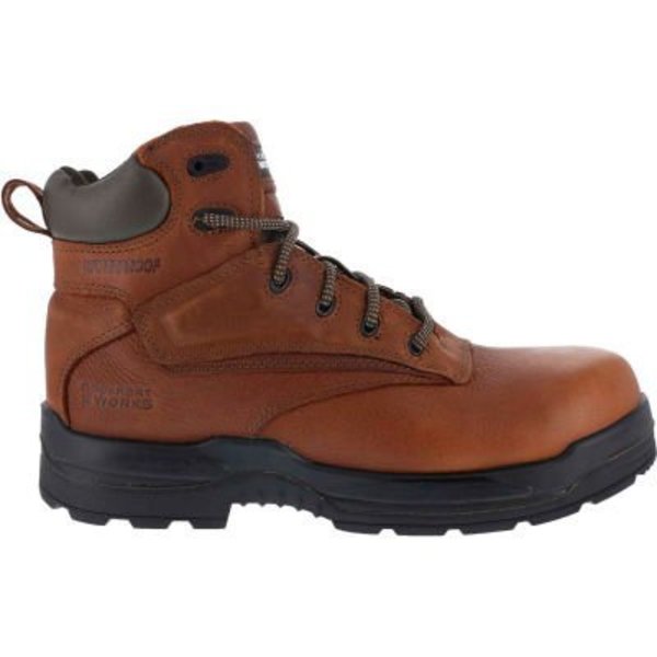 Warson Brands. Rockport RK6628 Men's More Energy 6in Plain Toe Waterproof Work Boot, Deer Tan, Size 11 W RK6628-W-11